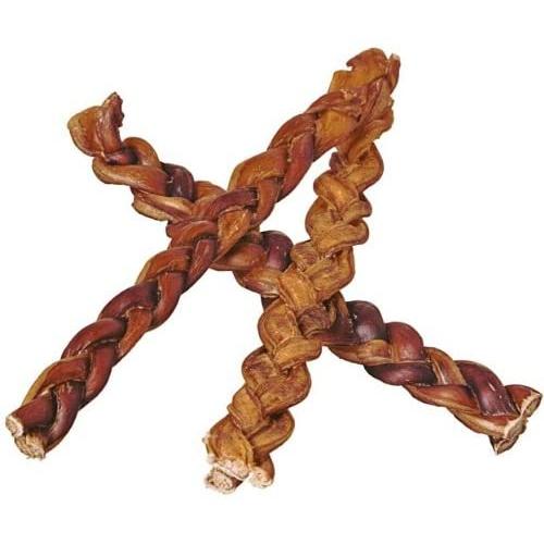 Pawstruck 12" Braided Bully Sticks for Dogs - Natural Bulk Dog Dental Treats & Healthy Chews, Chemical Free, 12 inch Best Low Odor Pizzle Stix