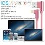 90 Degree iPhone Charger Cable 10ft Lightning Cable Right Angle Cable Fast Charging iPhone Cable 3 Pack Nylon Braided Charger Cord Compatible iPhone/iPad/iPod (Rose Gold,10 Foot)