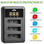 NP-BX1 Battery (3-Pack) and 3-Channel LED Charger for Sony Cyber-Shot DSC-RX100,DSC-RX100 II,DSC-RX100M II,DSC-RX100 III,DSC-RX100 IV,DSC-RX100 V,DSC-RX100 VII HX50V, HX60V, HX80V, HX90