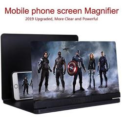 3D Phone Screen Magnifier, HD Smart Phone Screen Enlarger Movie Amplifier Projector Foldable Cell Phone Holder Stand for iPhone Samsung Galaxy S7 and All Other Mobile Phones