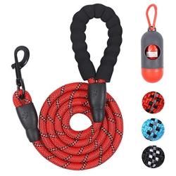 TOLIN 5 FT 1/2 inch DiameterHeavy Duty Dog Leash with Comfortable Padded Handle Reflective Dog leashes for Medium Large Dogs Strong Dog Leash Extra