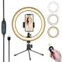 Powsure 10" LED Ring Light with Tripod Stand & Phone Holder for Selfie, Makeup,Live Streaming & YouTube Video, Dimmable Desk Ringlight Kit for Photography with 3 Light Modes&10 Brightness Level Powsure 10" LED Ring Light with Tripod Stand & Phone Holder for Selfie, Makeup,Live Streaming & YouTube Video, Dimmable Desk Ringlight Kit for Photography with 3 Light Modes&10 Brightness Level