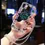 Case for iPhone 8 Plus Cute,Aulzaju iPhone 7 Plus 5.5 Inch Clear Crystal Rhinestone Case with Ring Stand iPhone 8 Plus Luxury Bling Diamond Fashion TPU Cover with Lanyard for Girl Women-Green