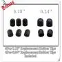 Bargains Depot (2 Pcs) [New Upgraded][0.18-inch Small Tip Series] 2-in-1 Stylus/Styli 5.5-inch L with 10 Replacement Rubber Tips -Black/Pink