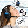 Gaming Headset and RGB Mouse Combo, Pro Gaming Headset for Xbox One, PS4, PC, Laptop with Mic, LED Over-Ear Headphone, 4000DPI Wired Ergonomic USB Gaming Mouse, 4 Adjustable DPI with 6 Button