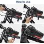 JHVW Bike Phone Front Frame Bag-Outdoor Mountain Sports Storage Bag, with Touch Screen Waterproof, Compatible with iPhone 11 Pro Max/X/XS MAX/XR/8/8 Plus, Samsung S10/S10e