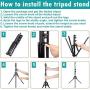 KEAYEO 14" LED Selfie Ring Light with Tripod Stand and Phone Holder for Live Stream, Makeup, Camera Beauty LightRing Tripod for YouTube Video, Photography Compatible for iPhone Android