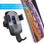 Squish Qi Wireless Car Charger, Wireless Charger Car Mount, Fast Charging Car Mount, Adjustable Gravity Air Vent Phone Mount for iPhone11/11ProMax/XR/XS/X, Samsung Android Smartphones, Qi Certified