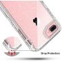 iPhone 8 Plus Case, iPhone 7 Plus Case, Anuck Crystal Clear 3 in 1 Heavy Duty Defender Shockproof Full-Body Protective Case Hard PC Shell Soft TPU Bumper Cover for iPhone 7 Plus/8 Plus, Clear Glitter