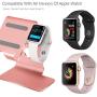 Tranesca 2-in-1 Charging Stand Holder Dock for Apple Watch Series 5 / Series 4 / Series 3 / Series 2 / Series 1 (38mm/40mm/42mm/44mm) and iPhone (Rose Gold -Must Have Apple Watch Accessories)