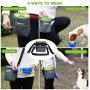 LANNEY Dog Treat Pouch Pet Training Bag for Small to Large Dogs, Treat Tote Carry Kibble Snacks Toys for Training Reward Walking, Metal Clip, Waist Belt, Shoulder Strap, Poop Bag Dispenser