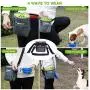 LANNEY Dog Treat Pouch Pet Training Bag for Small to Large Dogs, Treat Tote Carry Kibble Snacks Toys for Training Reward Walking, Metal Clip, Waist Belt, Shoulder Strap, Poop Bag Dispenser