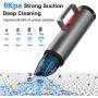 Car Vacuum Cleaner, POWERGIANT Handheld Cordless Rechargeable Vacuum Cleaner Car Accessories Kit with Strong Suction and LED Lights for Home Office Pet Hair Care and Car Interior Cleaning