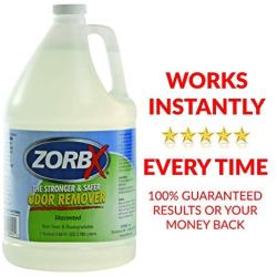 ZORBX Unscented Multipurpose Odor Remover –Safe for All, Even Children, No Harsh Chemicals, Perfumes or Fragrances, Stronger and Safer Odor Remover Works Instantly (1 Gal)