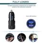 Car Charger, Ailkin 3.4a Fast Charge Dual Port USB Cargador Carro Lighter Adapter for iPhone X XR XS Max 8 Plus 7s 6s, 11 Pro Max, iPad, Tablet, Samsung Galaxy S10 Plus S7 j7 S10e S9 Note 8, LG, GPS