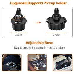 Car Cup Holder Phone Mount,Adjustable Gooseneck Cell Phone Holder with 360° Rotatable Cradle for iPhone Xs/X/8/7 Plus/6/Samsung Note 9/8/Galaxy S9/S9 /S8,GPS and Most Smartphones.