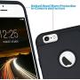 ULAK iPhone 6 Case Black, iPhone 6S Case, Slim Fit Dual Layer Soft Silicone & Hard Back Cover Bumper Protective Shock-Absorption & Skid-Proof Anti-Scratch Case for Apple iPhone 6/6S 4.7 inch-Black