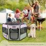 JESPET Pet Dog Playpens 36", 45" & 61" Portable Soft Dog Exercise Pen Kennel with Carry Bag for Puppy Cats Kittens Rabbits, Indoor/Outdoor Use