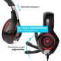 GM-1 Gaming Headset Compatible New PS4 PC Tablet Cellphone, Stereo LED Backlit Headphone with Mic by AFUNTA-Red