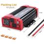 NDDI 1500W Car Power Inverter 12V DC to 110V AC Car Converter Charger Adapter with Dual 3.1A USB Port and AC Outlets Quick Charging