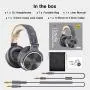 OneOdio Over Ear Headphone, Wired Bass Headsets with 50mm Driver, Foldable Lightweight Headphones with Shareport and Mic for Recording Monitoring Mixing Podcast Guitar PC TV - (Grey) OneOdio Over Ear Headphone, Wired Bass Headsets with 50mm Driver, Foldable Lightweight Headphones with Shareport and Mic for Recording Monitoring Mixing Podcast Guitar PC TV - (Grey)
