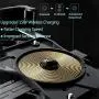 Waterproof Motorcycle Phone Holder Wireless Charger and USB 3.0 Quick Charge Phone Mount 2 in 1 360 Rotation Fit 22-32mm Handlebar or Rear-View Mirror 12-24V Vehicles