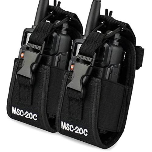 abcGoodefg 3in1 Multi-Function Universal Pouch Bag Holster Case for GPS PMR446 Motorola Kenwood Midland ICOM Yaesu Two Way Radio Transceiver Walkie Talkie (20C-2PACK)