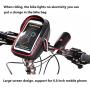 MOOZO Bike Handlebar Bag, Bicycle Phone Holder, Waterproof Cycling Frame Bags Top Tube Pouch Pannier Bike Phone Mount Stand for iPhone Xs MAX XR X 8 7 6 6S Plus Samsung S9 S8 S7 Smartphones Below 6