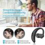 YUWISS Bluetooth Headset [36Hrs Playtime, 2 Batteries, V4.2] Wireless Bluetooth Earpiece for Cell Phone Noise Canceling Car Earbuds Headphones with Mic Compatible with iPhone Samsung Android (Black)
