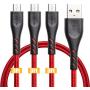 Micro USB Cable 3ft, Cabepow Android Charger Cable, Durable Premium Nylon Braided Fast Phone Charger Cord Android USB Charging Cord Compatible with Samsung Galaxy S7 S6 S7 Edge S5,Note 5,PS4,(3pack)