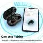 Wireless Earbuds Bluetooth 5.0 with Charging Case IPX8 Waterproof TWS Stereo Noise Cancelling Headphones in Ear Built in Mic Headset Premium Sound with Deep Bass for Sport Black