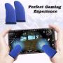 Mobile Game Controllers Finger Sleeve Sets,Anti-Sweat Breathable Soft Full Touch Screen Thumb Sleeves Sensitive Shoot and Aim for PUBG Mobile/Rules of Survival/Knives Out for Android & iOS(12Pack)