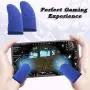 Mobile Game Controllers Finger Sleeve Sets,Anti-Sweat Breathable Soft Full Touch Screen Thumb Sleeves Sensitive Shoot and Aim for PUBG Mobile/Rules of Survival/Knives Out for Android & iOS(12Pack)