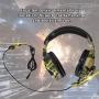 Mugast Gaming Headphones,3.5mm Head-Wearing Noise Cancellation Stereo Gaming Headset with Microphone,Adjustable Headband,for PS4/PC/Laptops/Mobile Phone (Camouflage)