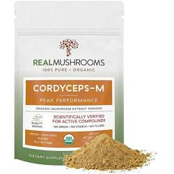 Cordyceps-M Peak Performance Mushroom Extract Powder for Energy, Stamina & Endurance, 60g Bulk Cordyceps Mushroom Powder for Immune Support & Recovery, Verified Levels of Beta-Glucans, 60Day Supply