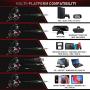 RUNMUS Gaming Headset Xbox One Headset PS4 Headset with 7.1 Surround Sound Noise Cancelling Mic & LED Light, Compatible with Xbox One (Adapter Not Included) PS4 PC Laptop