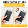 Transparent Cell Phone Ring Holder, 360 Degree Rotation, Finger Grip Stand Holder Tablet Ring Holder (2 Silver Square + 2 Silver Round)