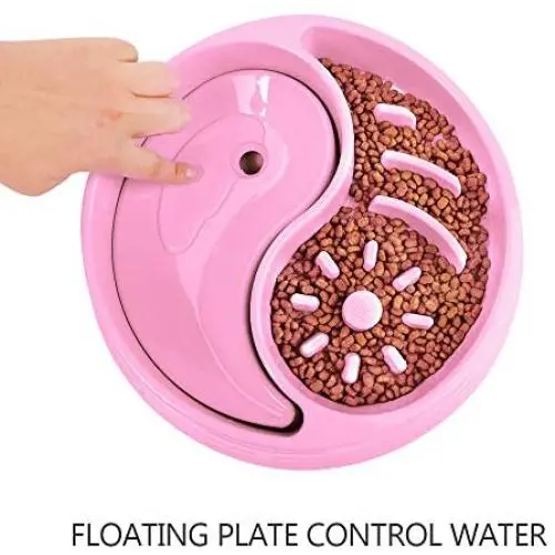 HUAXU Feeder Dog Bowl - Non Slip Slow Feeder, Interactive Bloat Stop Fun Feeder Pet Bowl, Suitable for Pet Dogs Cats Feeder and Drinking Bowl