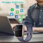 Willful Smart Watch for Men Women 2020 Version IP68 Waterproof, Fitness Tracker Heart Rate Monitor Sport Digital Watch, Smartwatch for Android Phones and iOS Phones Compatible iPhone Samsung (Blue)