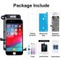 BeeFix Screen Replacement for iPhone 7 Black, 4.7" LCD Display and 3D Touch Digitizer Full Assembly, with Proximity Sensor,Front Facing Camera,Earpiece Speaker and Repair Tools,for A1660, A1778, A1779