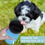lesotc Pet Water Bottle for Dogs, Dog Water Bottle Foldable, Dog Travel Water Bottle, Dog Water Dispenser, 18 OZ. Lightweight & Convenient with Extra Two Bowls for Travel BPA Free