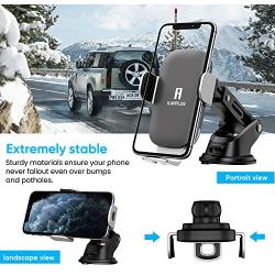 KAPPLUS Wireless Car Charger Mount,10W Qi Fast Charging Auto-Clamping Car Holder,Windshield Dash Air Vent Phone Stand for iPhone 11/11 Pro Max/Xs Max/Xs/X/XR/8+,Samsung S10/S10/S10+/S9/S9+/S8+