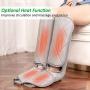 Leg Compression Massager Foot and Calf Massager Machine with Optional Heat 3 Modes 4 Intensities Handheld Controller for Feet, Legs, Calves Muscle Relaxation - Home and Office Use