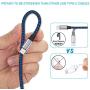 USB Type C Cable, TAKAGI 3Pack 6ft USB C to USB A Nylon Braid Fast Charging Cord High Speed Data Sync Transfer Charger Cable Compatible with Galaxy S9, Note, LG, Pixel 2 XL, Huawei, ONEPLUS (Blue)