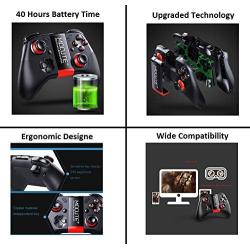 SEMSA Bluetooth Wireless Video Game Controller - Gamepad Gaming Joystick with Holder Remote Control for Android iOS iPhone, Mobile Phone, OS, Samsung Gear VR, Tablet, PC, TV Box, Laptop, Steam Games