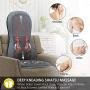 Comfier Full Back Massager with Heat -2D/3D Shiatsu Massage Seat Cushion with 10 Massage Nodes, Massage Chair Pad, Rolling Kneading Massage Pads for Back Pain Relief