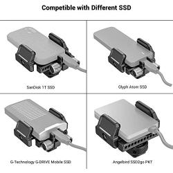 SMALLRIG SSD Mount Bracket SSD Holder for Samsung T5 SSD, SanDisk SSD, SanDisk SSD T5, Compatible with SMALLRIG Cage for BMPCC 4K & 6K Z Cam E2 & Sigma fp - BSH2343