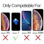 Mkeke Compatible with iPhone SE Case 2020, iPhone 8 Case, iPhone 7 Case Clear Cases for iPhone SE 2nd Generation, iPhone 8 and iPhone 7-Black