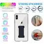 [2PC] WUOJI Finger Strap Phone Holder - Ultra Thin Anti-Slip Universal Cell Phone Grips Band Holder for Back of Phone（Black）