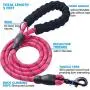 ladoogo 2 Pack 5 FT Heavy Duty Dog Leash with Comfortable Padded Handle Reflective Dog leashes for Medium Large Dogs ladoogo 2 Pack 5 FT Heavy Duty Dog Leash with Comfortable Padded Handle Reflective Dog leashes for Medium Large Dogs